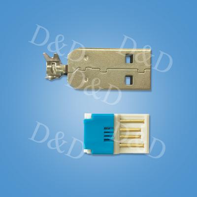 USB-A公29MM-刺破式插PIN-二件式-白色