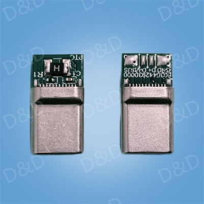 USB TYPE C 公头24PIN带PTC+电阻+电容